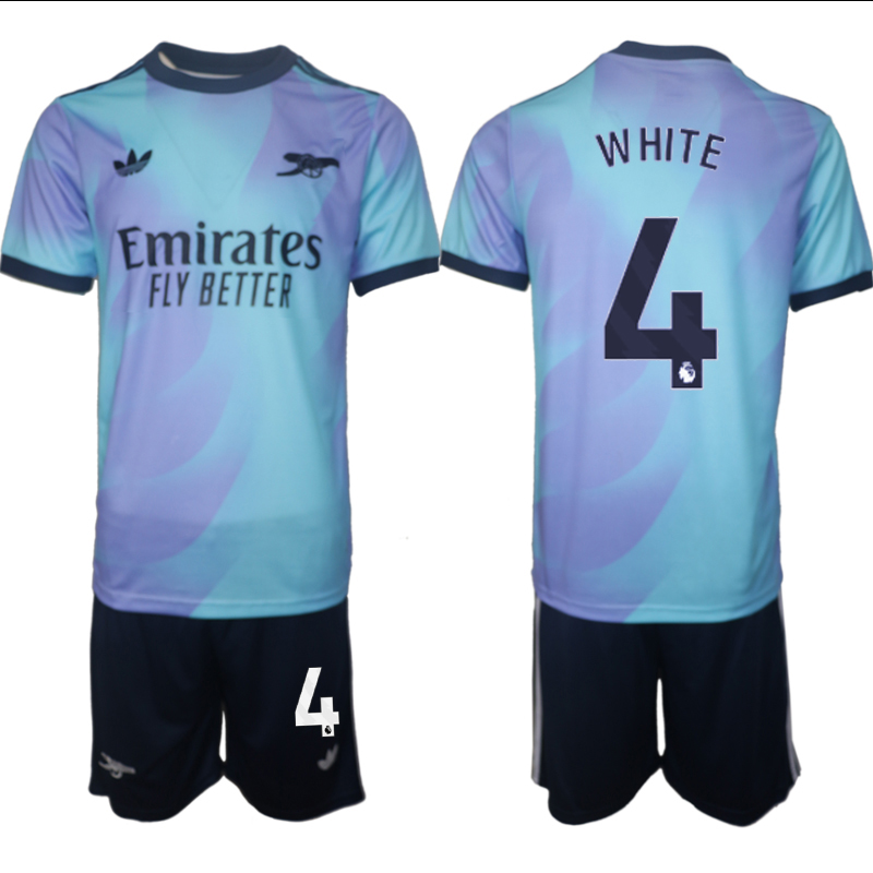 Men 2024-2025 Club Arsenal away Purple blue #4 Soccer Jersey